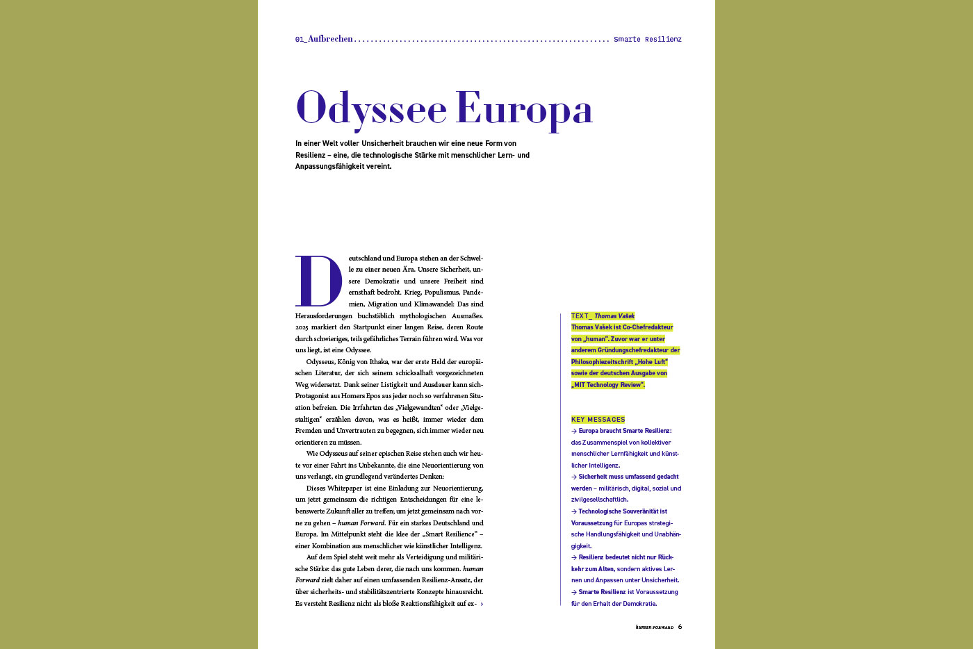 Human White Paper – Konzept, Artdirektion - Teil 3